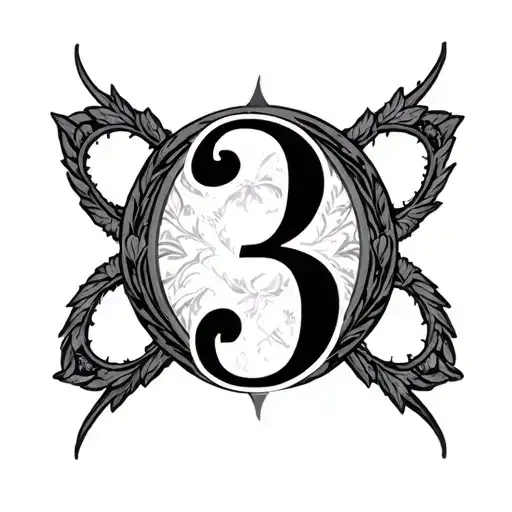 Name Qylon And Number 3 Halo Symbolizing The Client's Love