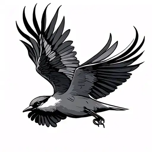 Bird Flying Towards The Sun