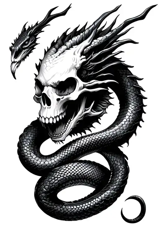 Skull Dragon Snake