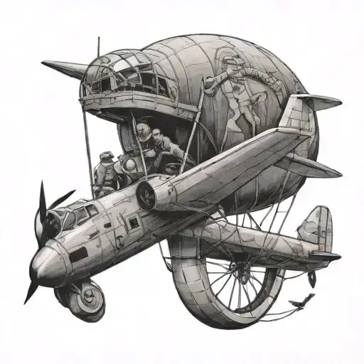 Paratrooper And Aircraft On The Tension Ring