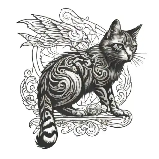 Cat Getting Killed By Raven