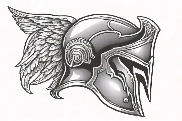 Spartan Helmet With Shield