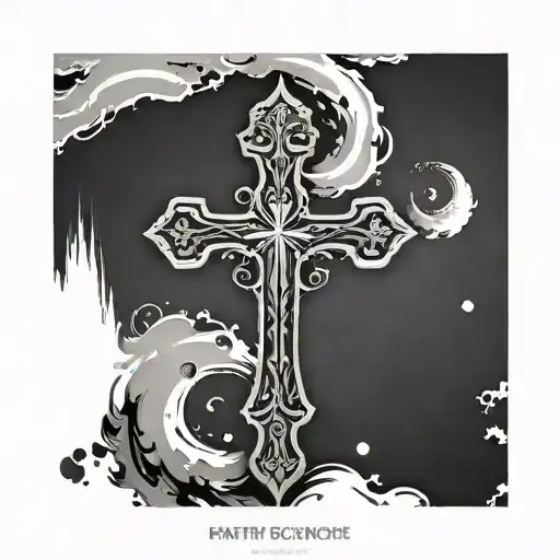 Faith Cross With Semicolon For The I