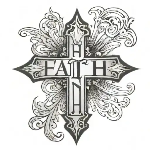 Simple Cross With The Word Faith In It