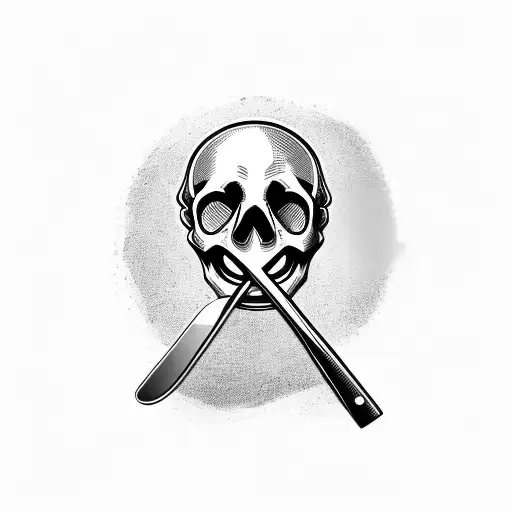 Skull With Beret Spoon And Spatula