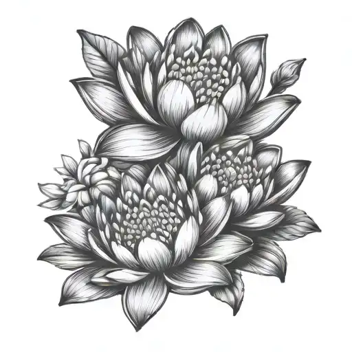 Water Lily Chrysanthemum Peony Snowdrop