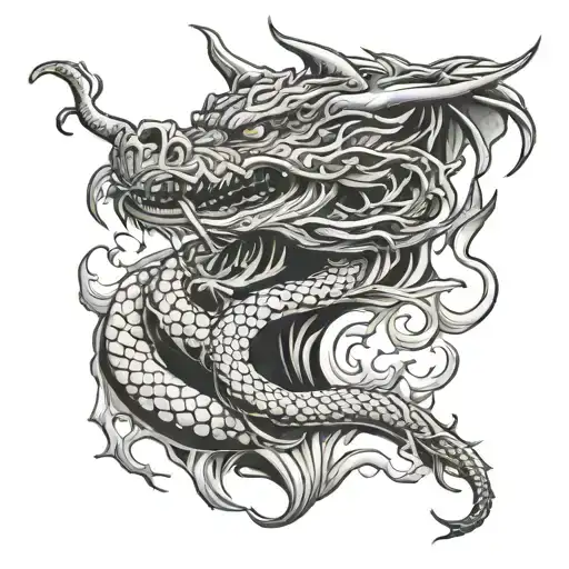 Dragon Smoke Cigarette Being Consumed