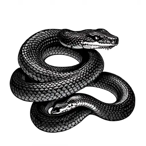 Snake Wrapped Around Forearm