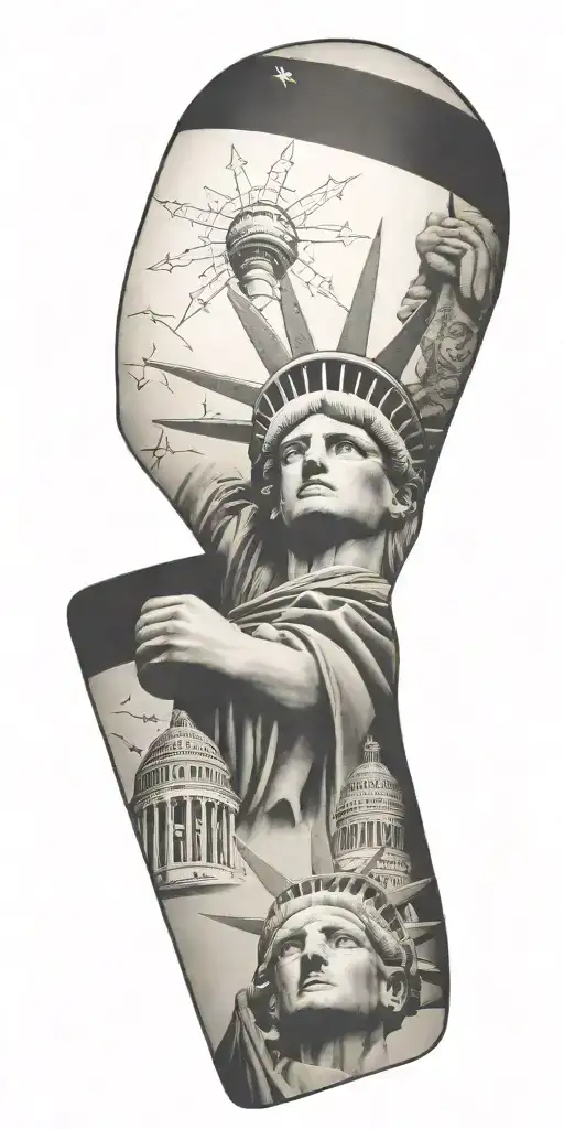 A Collage Featuring Iconic American Symbols