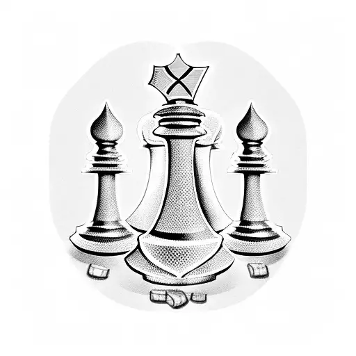 A Black-grey Design Of A Chessboard With Money Symbols As The Chess Pieces