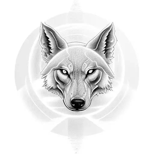 Full Moon With A Halo Of Light And Light Streaming Out From The Center To Look Like A Cross