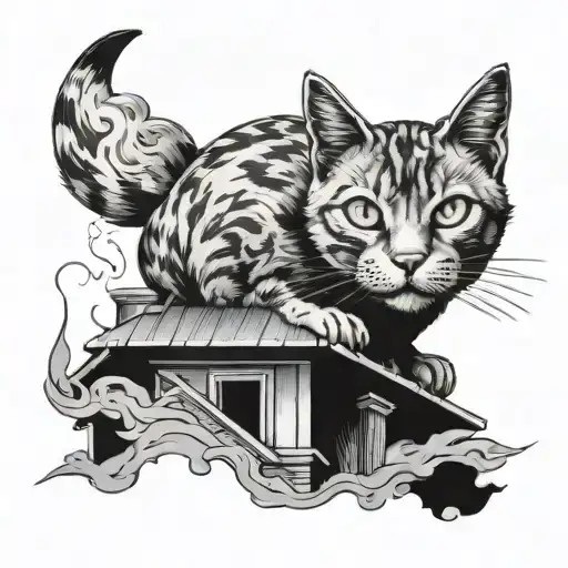 Cat On The Roof Got Burned