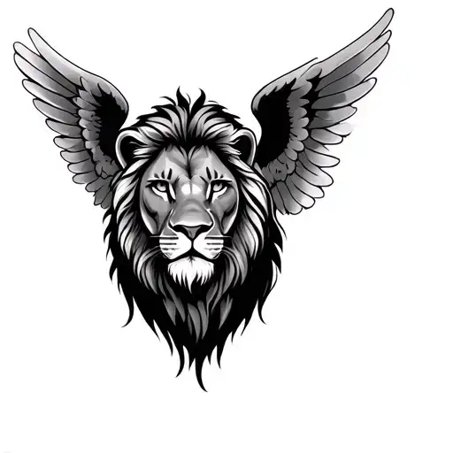 Lion With Angel Wings