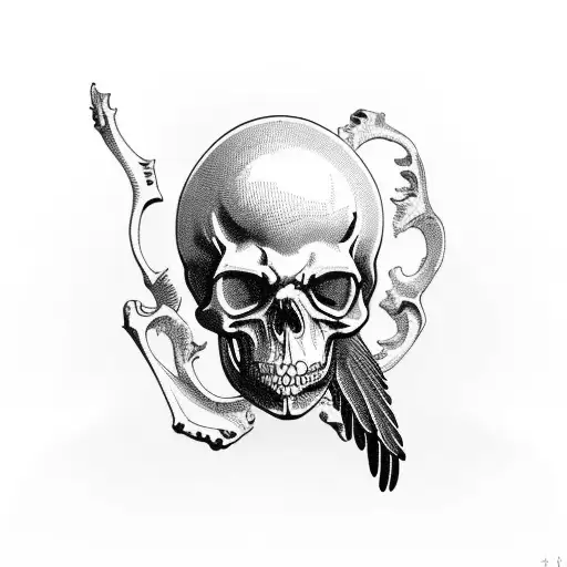 German Eagle Skeleton