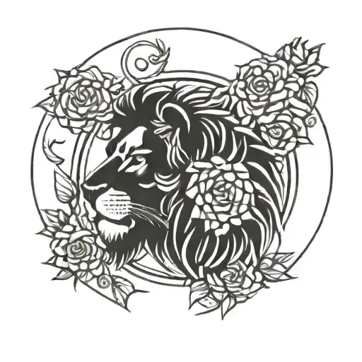 Lion Rose Mandala