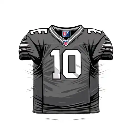 American Football Jersey With Number 10