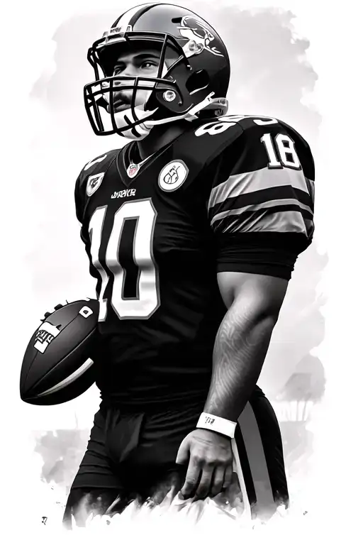 American Football Jersey With Number 10