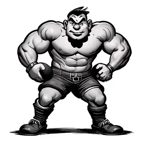 Popeye Preparing For Battle Football Hooligans Rot-weiss Essen