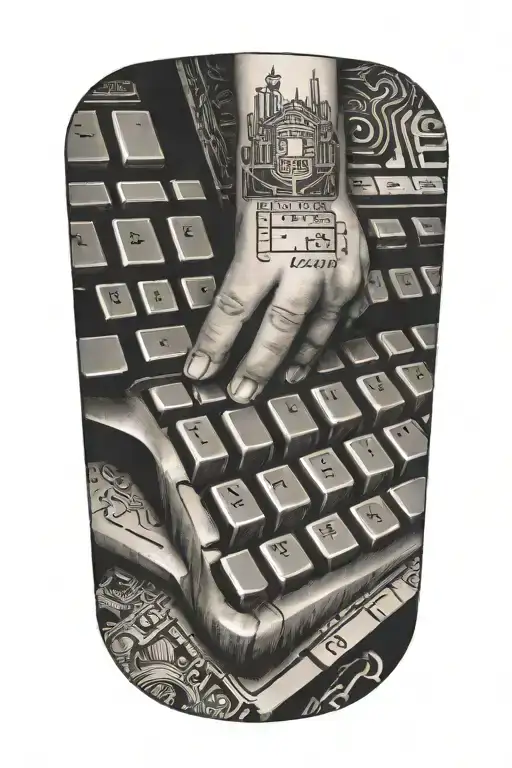 Keyboard From Wrist To Elbow