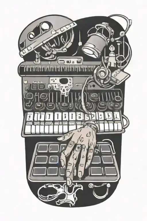 Keyboard From Wrist To Elbow