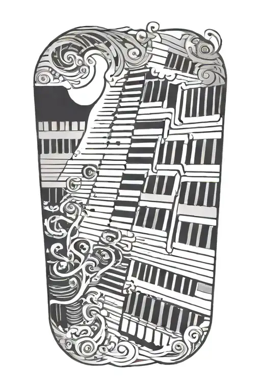 Music Keyboard Vertical From Wrist To Elbow