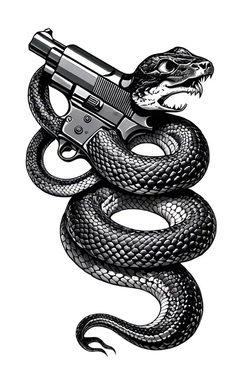 Snake And Gun
