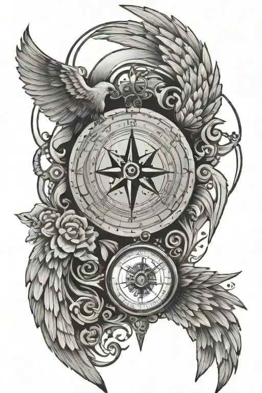 Compass Arrow Wings