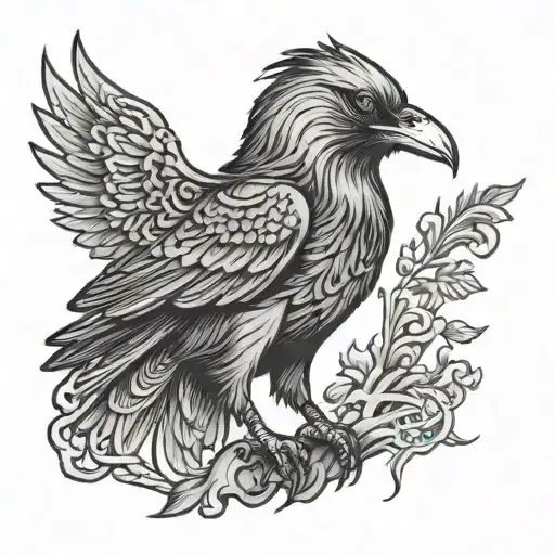 Viking Style Crow Standing