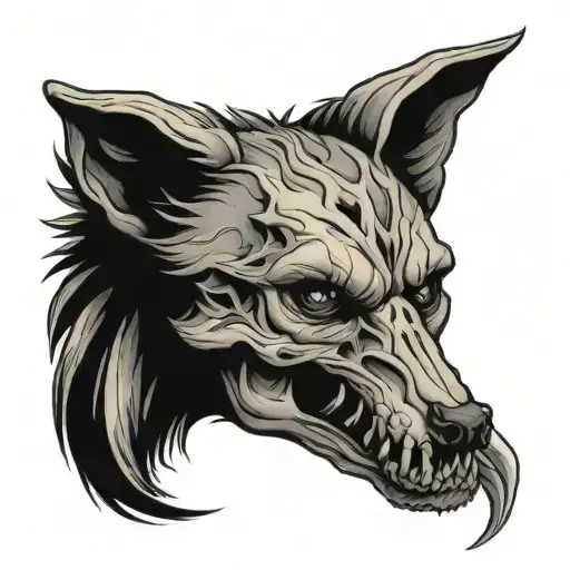 Skull Wolf Head