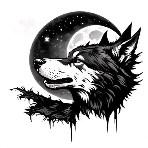 Wolf Howling At The Moon