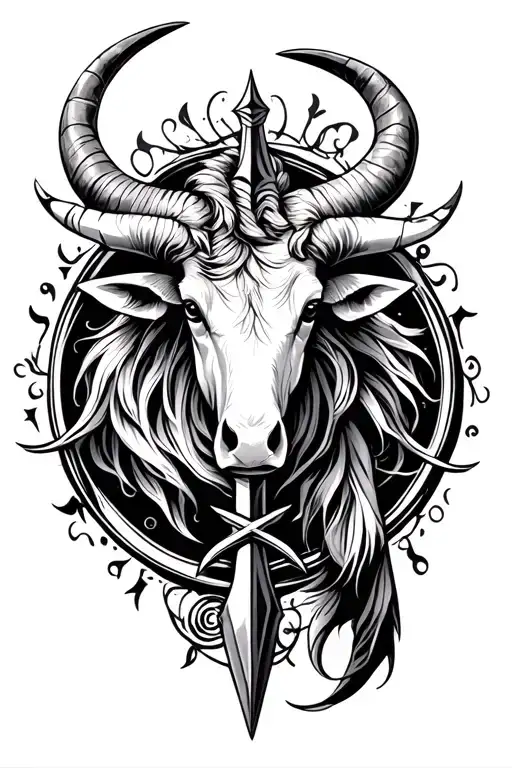 Taurus Zodiac Sign And Ukrainian Trident And Chakra Symbol For Strength