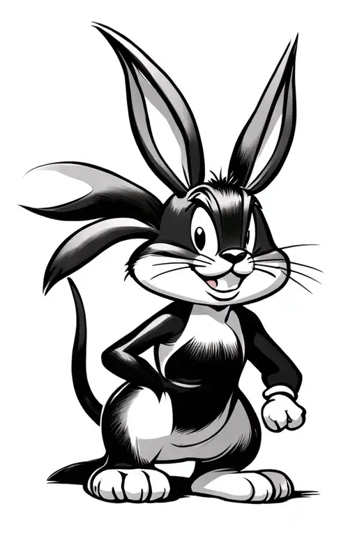 Looney Tunes Silvestre Black And White Drawing