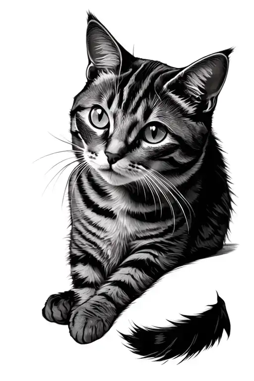 Silvestre Cat In Black And White