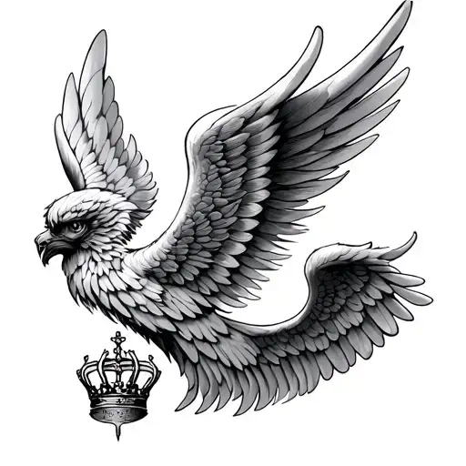 Wings With 33 And Crown