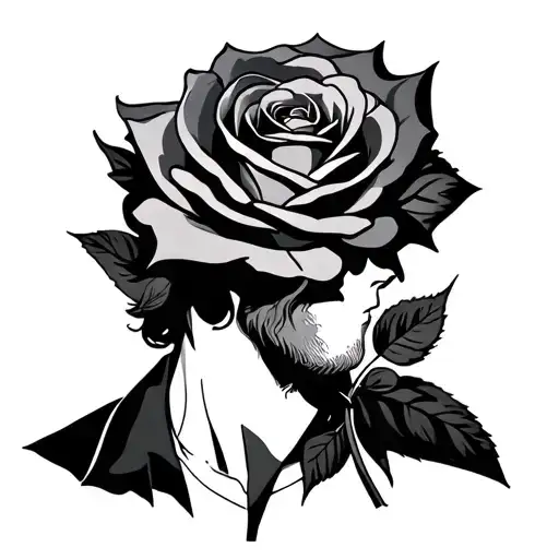 David With A Rose Intertwined