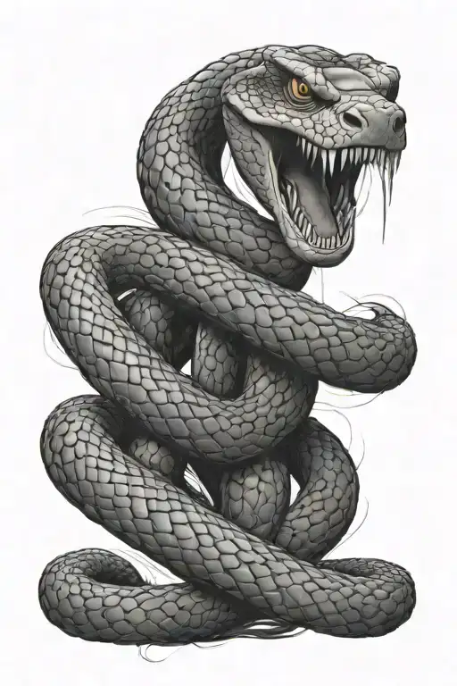 Snake Raping Around The Arm Sleeve