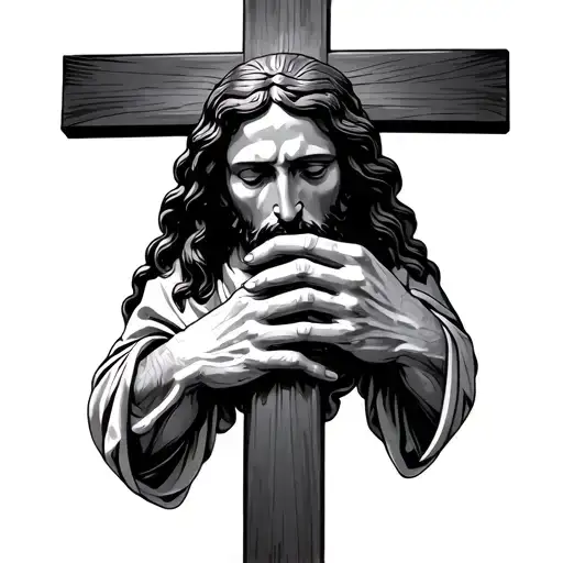 Jesus Hands And A Cross