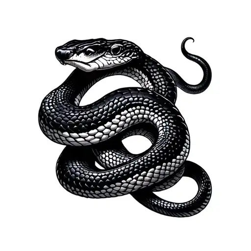 Small Black Snake Tattoo On Wrist