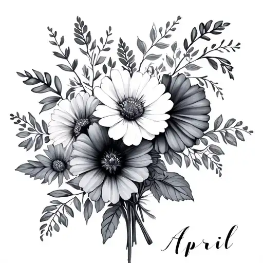 July And April Birth Flower Bouquet