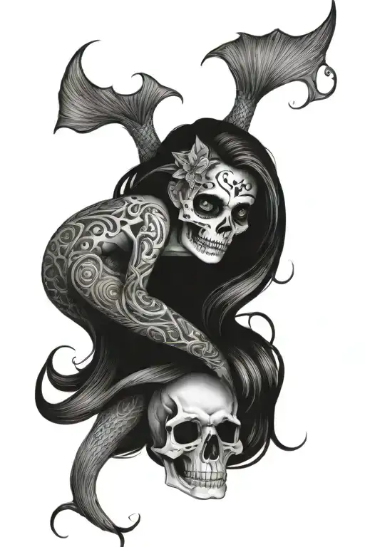 Mermaid Half Skeleton