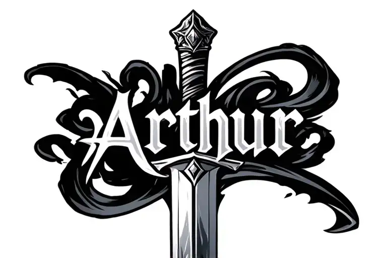 Name Arthur With Sword For T