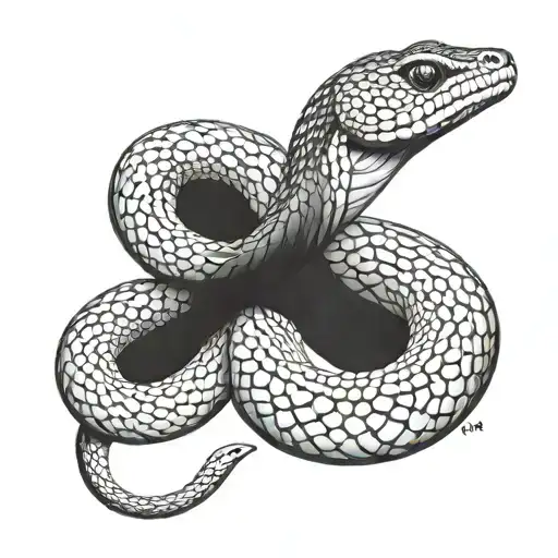 Japanese Snake With Unique Scale Pattern The