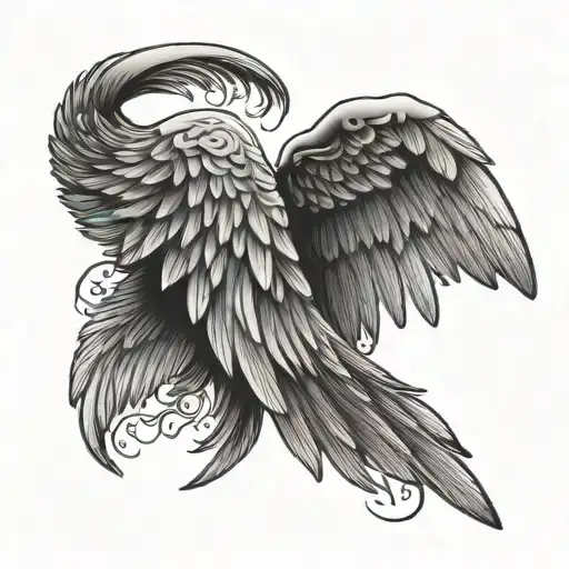 Angel Wings Spread Wide Name