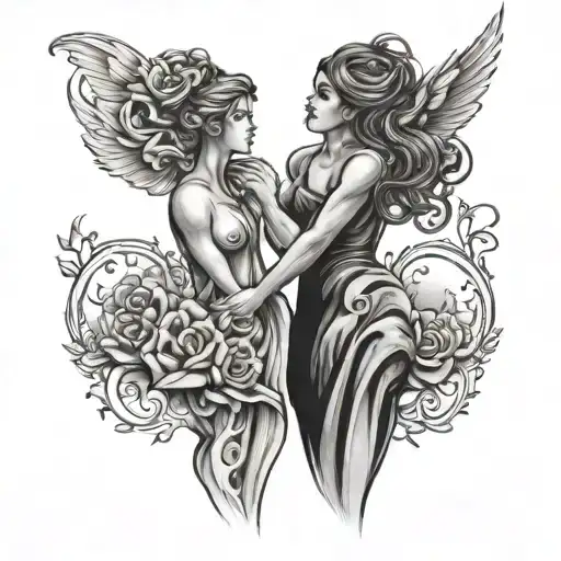 Gemini Mother And Son Holding Hands