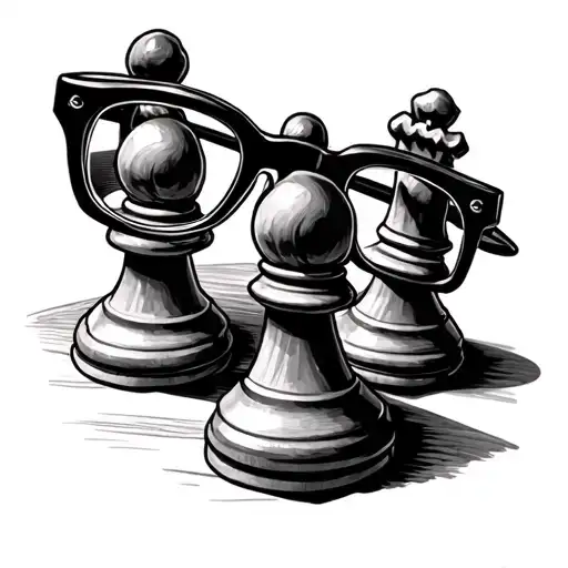 Pawn From Chess With Glasses On