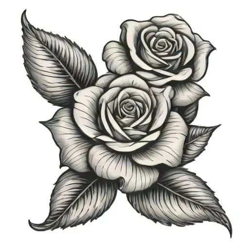 Rose With The Word Yaya In Large