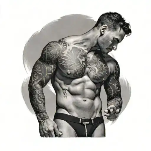 Male Model In A Jock Strap