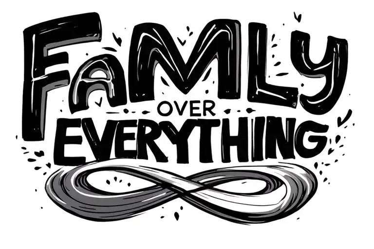 Family Over Everything Infinity Symbol