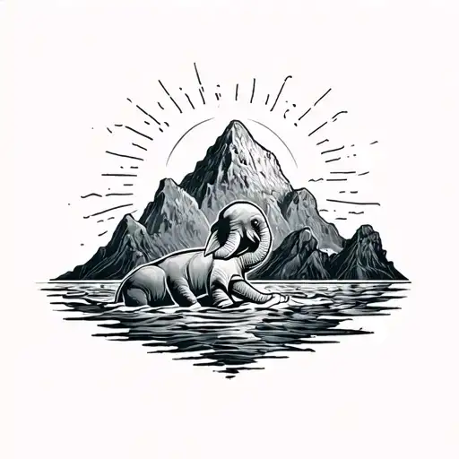 Sea Elephant Mountain Sun