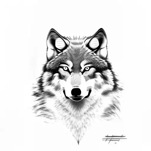 Realistic Portrait Of A Wolf With Intense Eyes Nordic Style